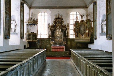 Läckö slott, kyrkans interiör. Neg.nr. 03/264:13. JPG.